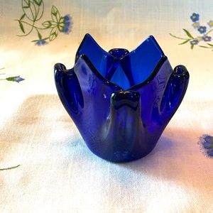 Partylite cobalt blue votive Tealight candle holder